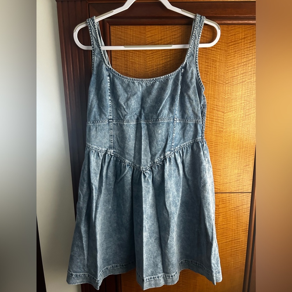 American Eagle Denim Corset Mini Dress